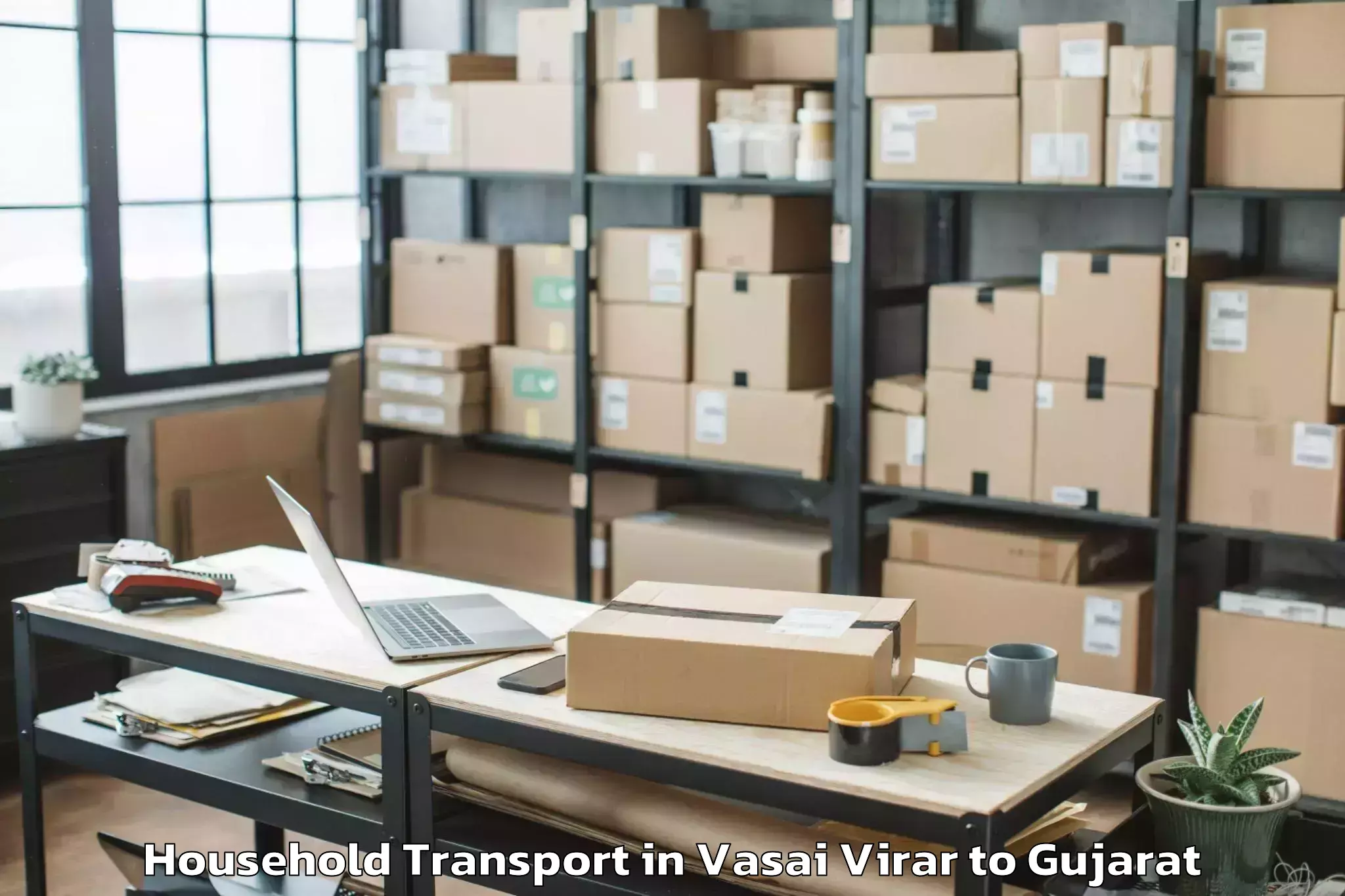 Top Vasai Virar to Kanodar Household Transport Available